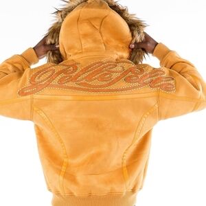 Pelle Pelle Men's Orange Hooded Jacket